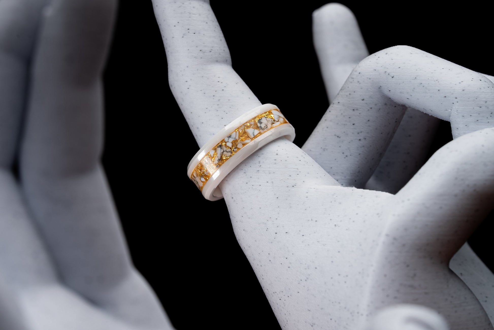 Serenity | Howlite, 24K Gold Leaf