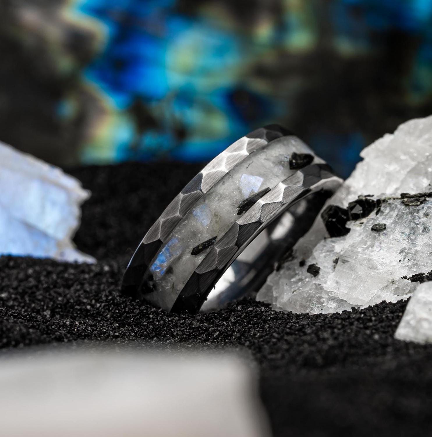 Blue Moon | Moonstone Band with White Glow